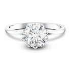 Rosec Jewels-Lotus Basket Set Lab Grown Diamond 3 Carat Engagement Ring with IGI Certificate