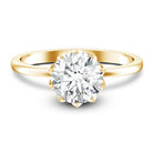 Rosec Jewels-Lotus Basket Set Lab Grown Diamond 3 Carat Engagement Ring with IGI Certificate