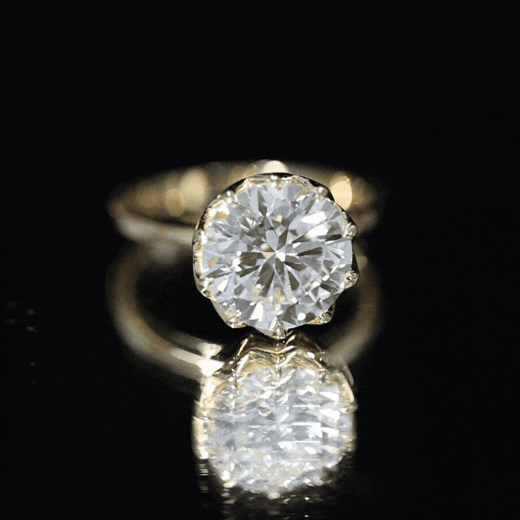 IGI Certified 4 CT Lab Grown Diamond Lotus Engagement Ring Lab - ( E-VS1 ) - Rosec Jewels
