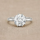 IGI Certified 4 CT Lab Grown Diamond Lotus Engagement Ring Lab - ( E-VS1 ) - Rosec Jewels