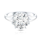 Rosec Jewels-IGI Certified 4 CT Lab Grown Diamond Lotus Engagement Ring