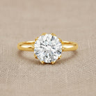IGI Certified 4 CT Lab Grown Diamond Lotus Engagement Ring Lab - ( E-VS1 ) - Rosec Jewels
