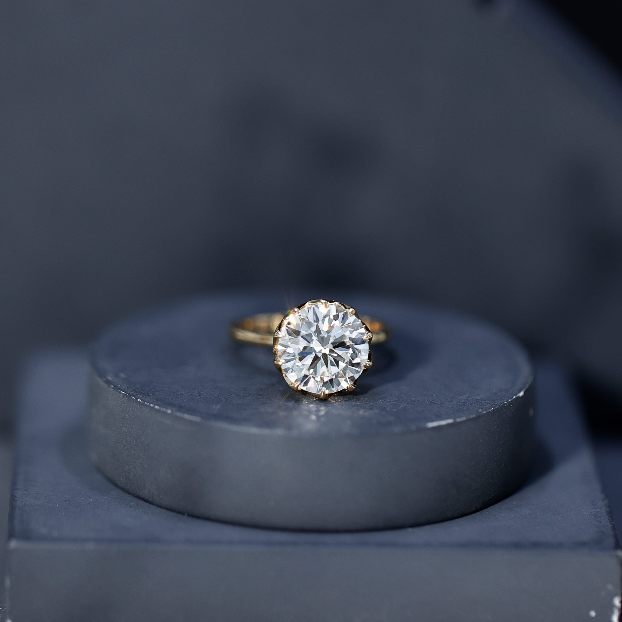 IGI Certified 4 CT Lab Grown Diamond Lotus Engagement Ring Lab - ( E-VS1 ) - Rosec Jewels