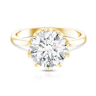 Rosec Jewels-IGI Certified 4 CT Lab Grown Diamond Lotus Engagement Ring
