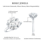 Rosec Jewels-5 Carat Lab Diamond Solitaire Engagement Ring with IGI Certificate