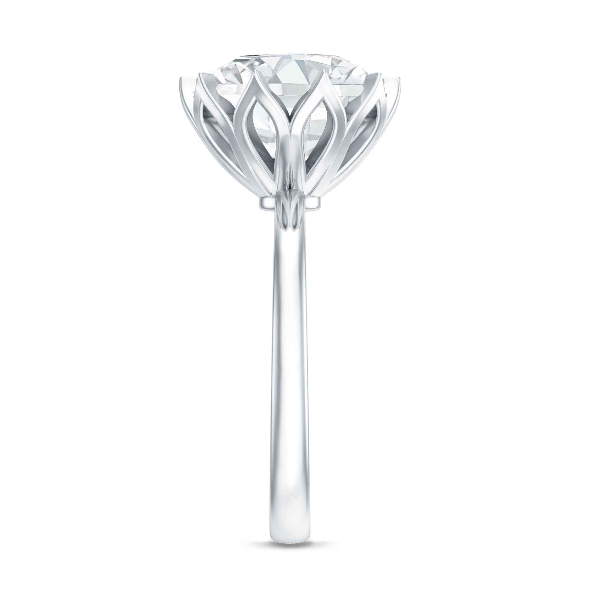 Rosec Jewels-5 Carat Lab Diamond Solitaire Engagement Ring with IGI Certificate