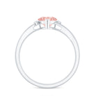 Rosec Jewels-1 CT Lab Grown Pink Diamond Heart Promise Ring