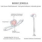 Rosec Jewels-Certified Lab Grown Pink Diamond Heart Promise Ring with Halo