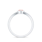 Rosec Jewels-Certified Lab Grown Pink Diamond Heart Promise Ring with Halo