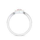 Rosec Jewels-Heart Shape Lab Grown Pink and White Diamond Wedding Ring Set