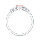 Rosec Jewels-1 Carat Lab Grown Pink and White Diamond Heart Promise Ring for Her