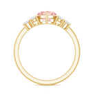 Rosec Jewels-1 Carat Lab Grown Pink and White Diamond Heart Promise Ring for Her