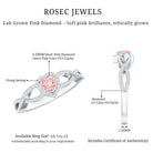Rosec Jewels-1 Carat Lab Grown Pink and White Diamond Classic Engagement Ring