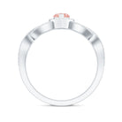 Rosec Jewels-1 Carat Lab Grown Pink and White Diamond Classic Engagement Ring