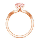 Rosec Jewels-1 CT Solitaire Lab Grown Pink Diamond Heart Engagement Ring