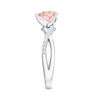Rosec Jewels-1 CT Solitaire Lab Grown Pink Diamond Heart Engagement Ring