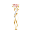 Rosec Jewels-1 CT Solitaire Lab Grown Pink Diamond Heart Engagement Ring