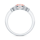 Rosec Jewels-1 CT Lab Grown Pink and White Diamond Heart Engagement Ring