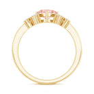 Rosec Jewels-1 CT Lab Grown Pink and White Diamond Heart Engagement Ring