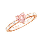 Rosec Jewels-Solitaire Lab Grown Pink Diamond Engagement Ring for Women