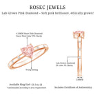 Rosec Jewels-Solitaire Lab Grown Pink Diamond Engagement Ring for Women