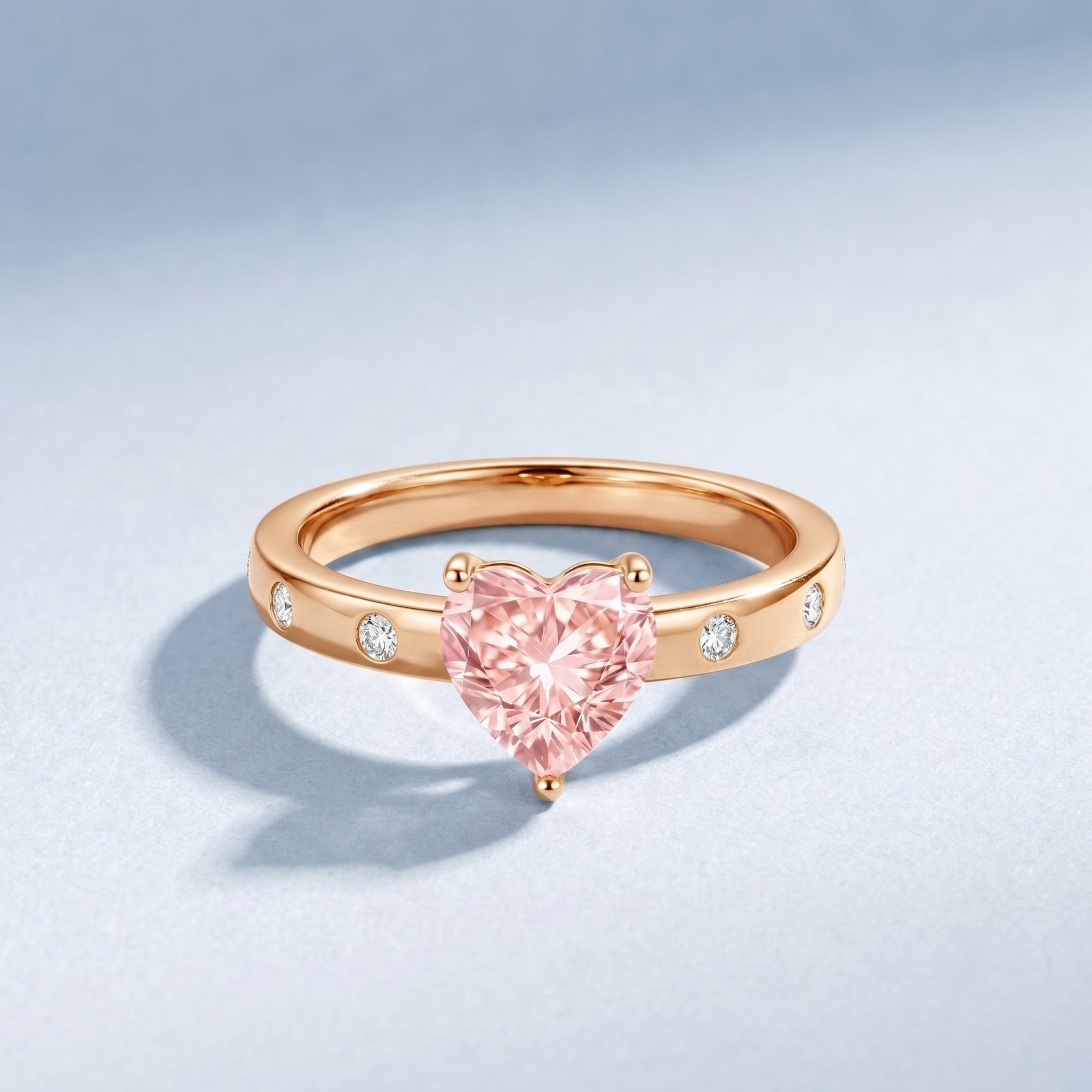 IGI Certified Solitaire Lab Grown Pink Diamond Engagement Ring for Women Fancy Pink - VS1 - Rosec Jewels