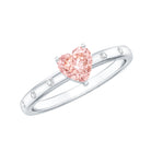 Rosec Jewels-Solitaire Lab Grown Pink Diamond Engagement Ring for Women