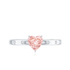 Rosec Jewels-Solitaire Lab Grown Pink Diamond Engagement Ring for Women