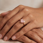 Bezel Set Lab Grown Pink Diamond Solitaire Promise Ring with IGI Certificate VS1 - Rosec Jewels