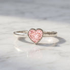 Bezel Set Lab Grown Pink Diamond Solitaire Promise Ring with IGI Certificate VS1 - Rosec Jewels