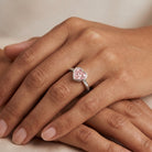 Bezel Set Lab Grown Pink Diamond Solitaire Promise Ring with IGI Certificate VS1 - Rosec Jewels
