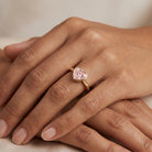 Bezel Set Lab Grown Pink Diamond Solitaire Promise Ring with IGI Certificate VS1 - Rosec Jewels