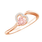 Rosec Jewels-Lab Grown Pink Diamond Heart Promise Ring with Twisted Band