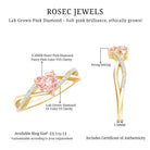 Rosec Jewels-1 CT Heart Shaped Lab Grown Pink Diamond Infinity Engagement Ring