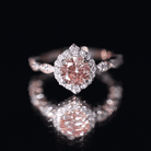 IGI Certified Lab Grown Pink White Diamond Designer Engagement Ring Fancy Pink - VS1 - Rosec Jewels