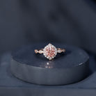 IGI Certified Lab Grown Pink White Diamond Designer Engagement Ring Fancy Pink - VS1 - Rosec Jewels