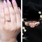 Lab Grown Pink Diamond Vintage Inspired Engagement Ring IGI Certified Fancy Pink - VS1 - Rosec Jewels