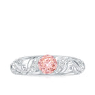 Rosec Jewels-Lab Grown Pink Diamond Vintage Inspired Engagement Ring