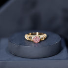 Lab Grown Pink Diamond Vintage Inspired Engagement Ring IGI Certified Fancy Pink - VS1 - Rosec Jewels