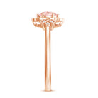 Pink and White Lab Grown Diamond Designer Engagement Ring with IGI Certificate E-VS1 - Rosec Jewels