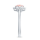 Pink and White Lab Grown Diamond Designer Engagement Ring with IGI Certificate E-VS1 - Rosec Jewels