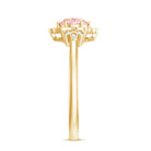 Pink and White Lab Grown Diamond Designer Engagement Ring with IGI Certificate E-VS1 - Rosec Jewels