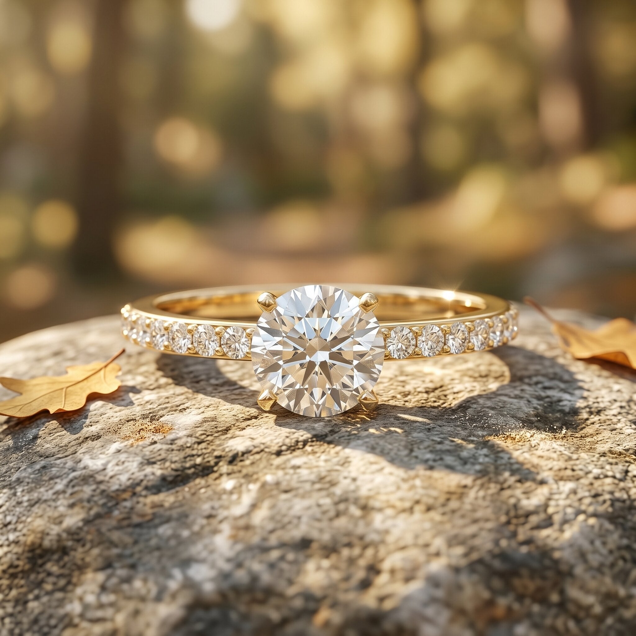 IGI Certified Lab Created Diamond 1 Carat Engagement Ring Lab - ( E-VS1 ) - Rosec Jewels