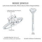 Rosec Jewels-IGI Certified 3 Carat Lab Grown Diamond Statement Ring for Women