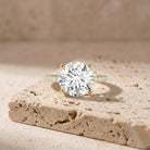 IGI Certified 3 Carat Lab Grown Diamond Statement Ring for Women Lab - ( E-VS1 ) - Rosec Jewels