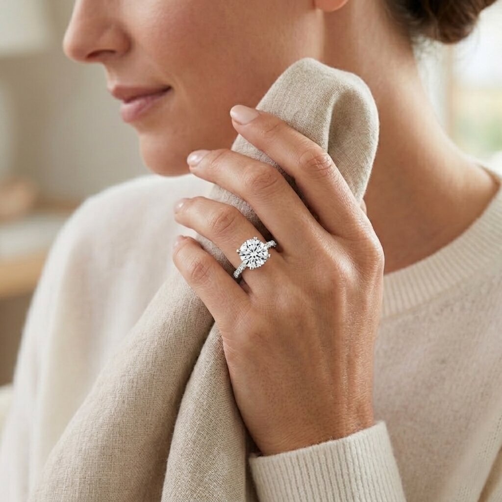 5 Carat Lab Grown IGI Certified Diamond Huge Engagement Ring Lab - ( E-VS1 ) - Rosec Jewels