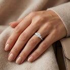 IGI Certified Lab Grown Diamond Three Stone Engagement Ring Lab - ( E-VS1 ) - Rosec Jewels