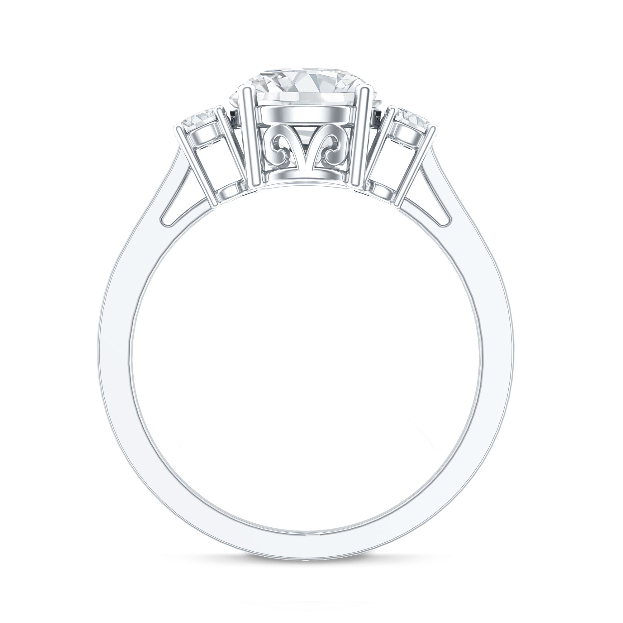 Rosec Jewels-IGI Certified Round Cut Lab Grown Diamond 2 Carat Engagement Ring