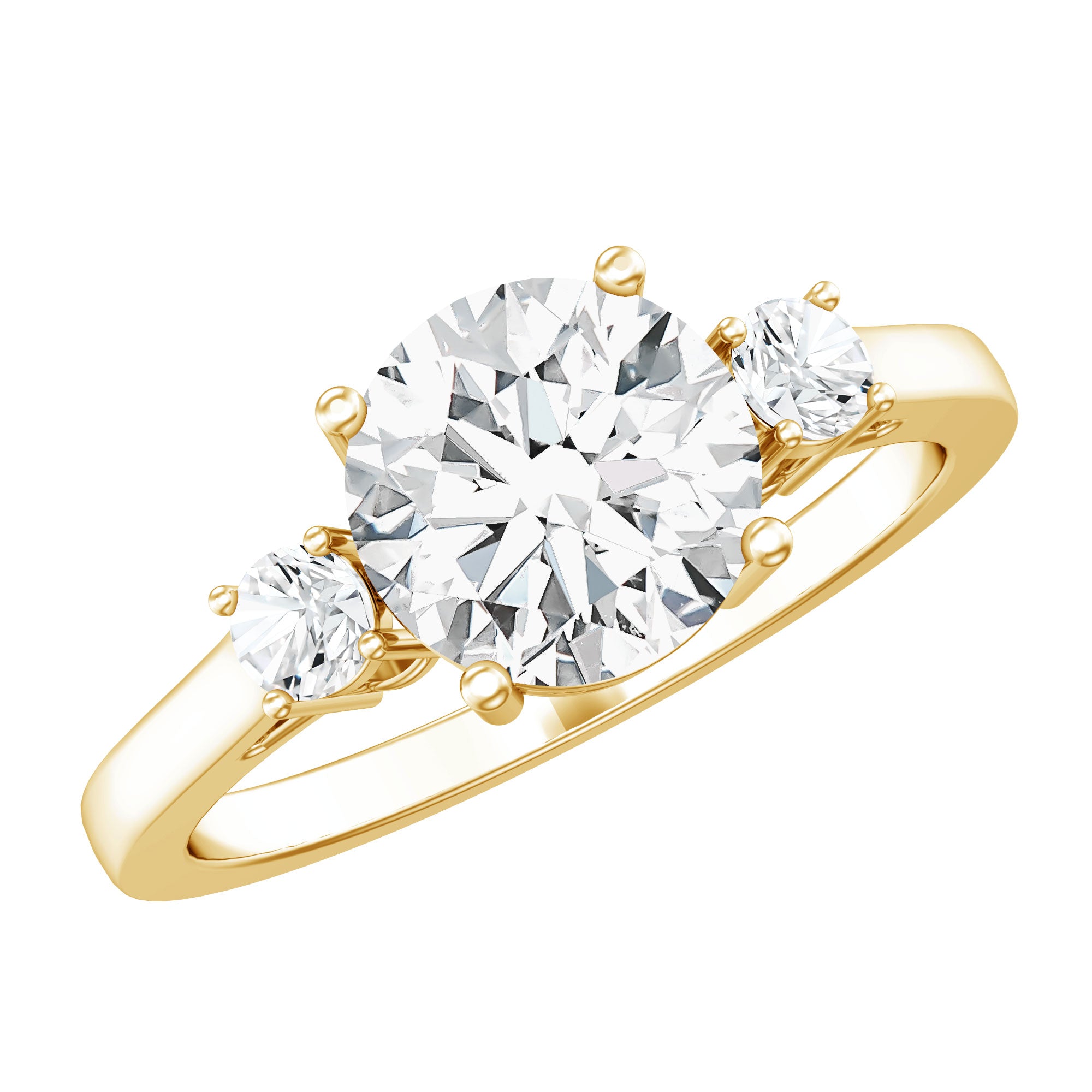 Rosec Jewels-IGI Certified Round Cut Lab Grown Diamond 2 Carat Engagement Ring