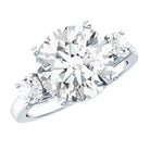5 Carat Lab Grown Diamond 3 Stone Engagement Ring with IGI Certificate Lab - ( E-VS1 ) - Rosec Jewels